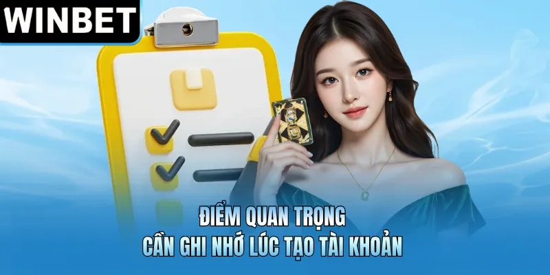 Điểm quan trọng cần ghi nhớ lúc tạo tài khoản